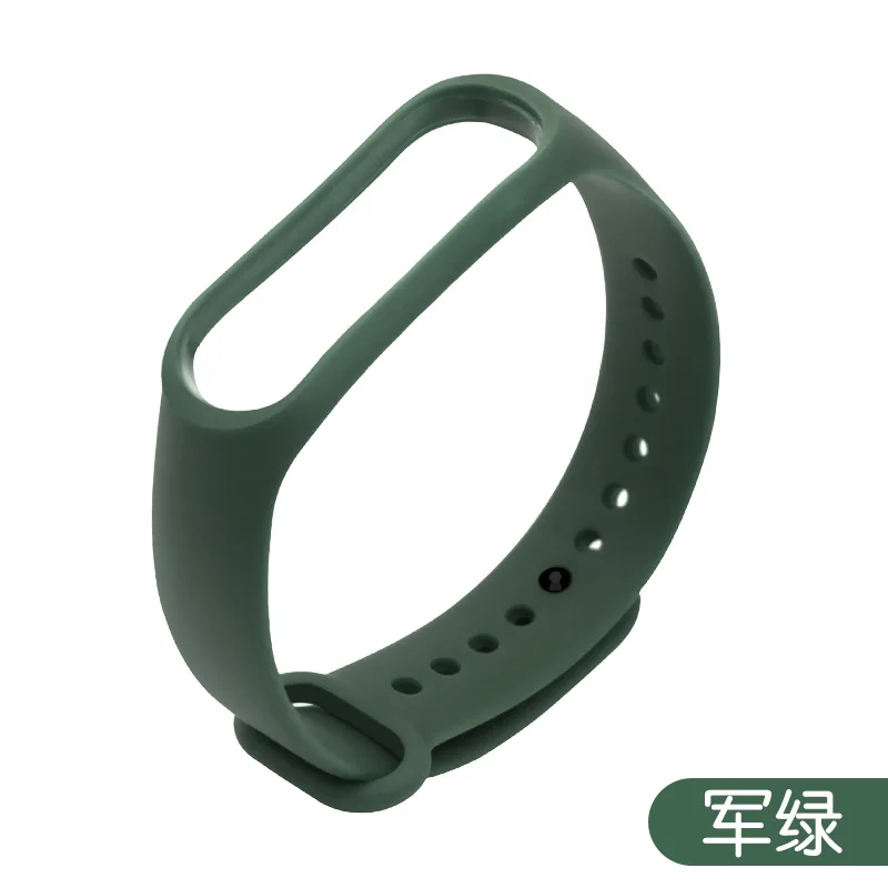 Цветной экран Смарт M4 часы портативный монитор сердечного ритма для мужчин и женщин мониторинг активности трекер здоровья браслет - Цвет: M4 Army Green Strap