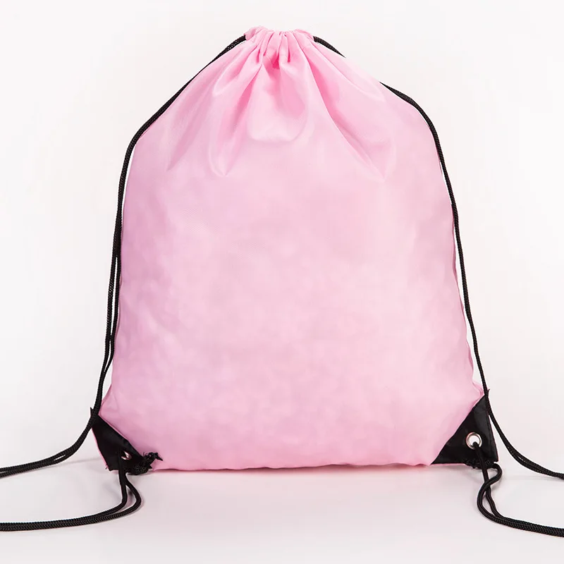 Переносная сумка на шнурке; рюкзак для студентов из Оксфорда; водонепроницаемый спортивный рюкзак для верховой езды; спортивные туфли на шнурках; одежда; органайзер; упаковка - Цвет: Розовый