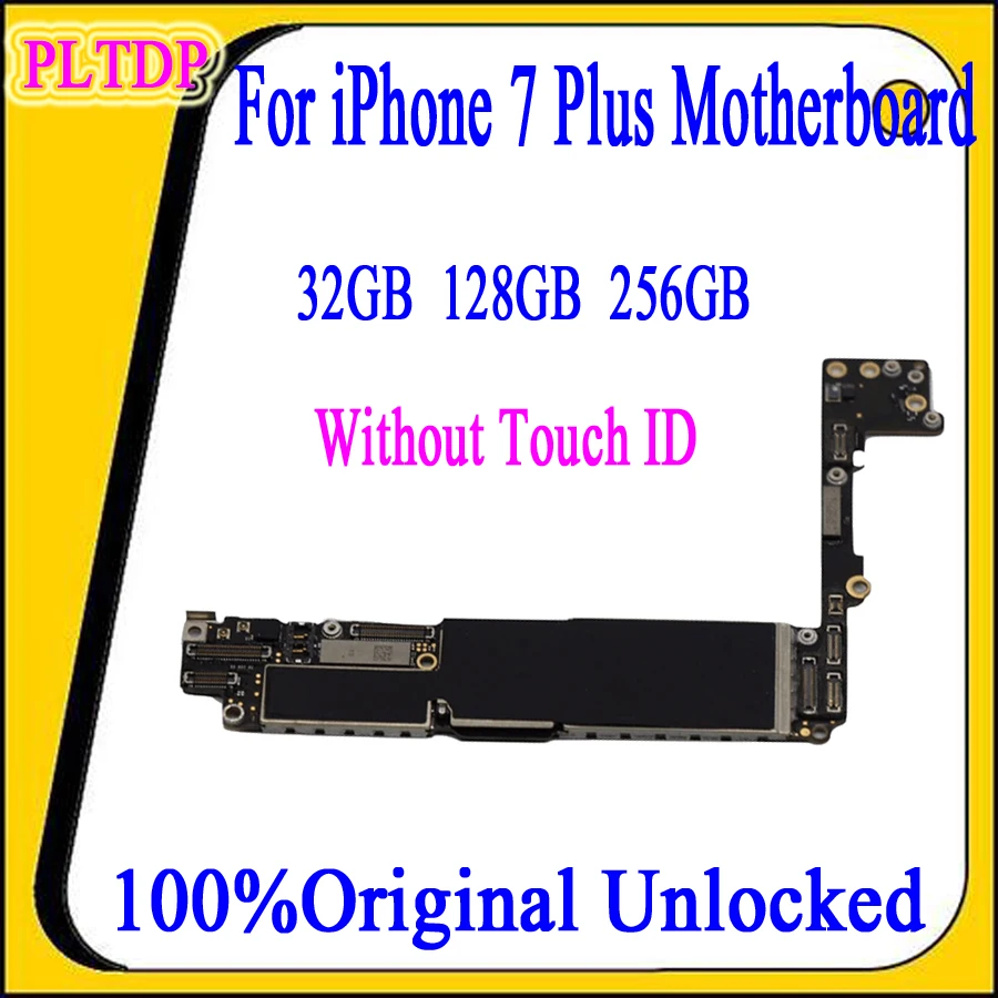 

Good Tested, Unlocked For iphone 7 Plus Motherboard With /NO Touch ID, 100% Original for iphone 7P Logic board