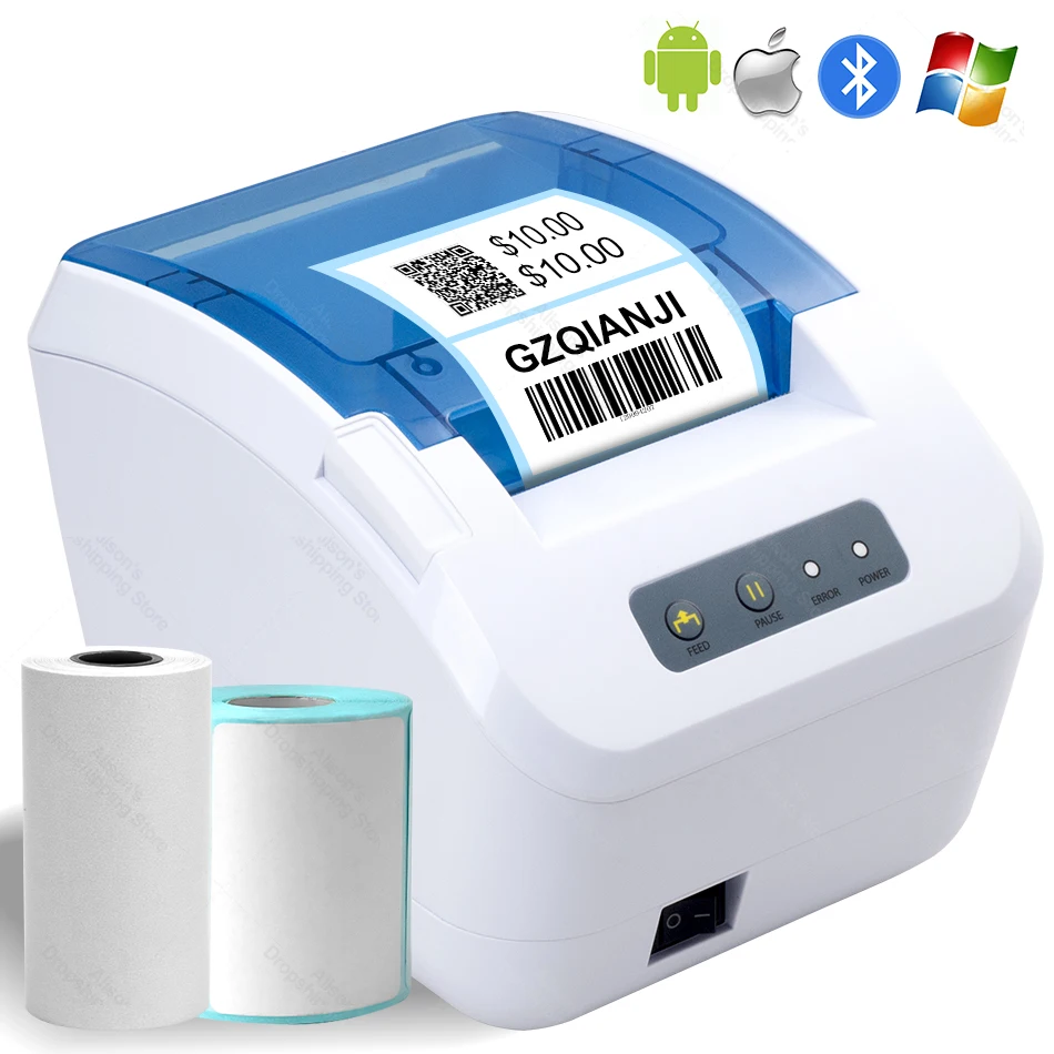 Термопринтер этикеток бумага для печати 80 мм 3 дюйма 1D 2D штрих код USB Wifi Bluetooth принтер ПК Mac Android Phone|Принтеры| |
