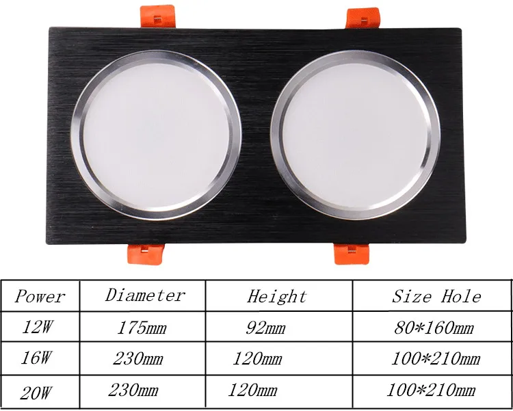 三色变光led筒灯双头cob格栅斗胆灯嵌入服装店背景墙客厅走廊过道-淘宝网_03