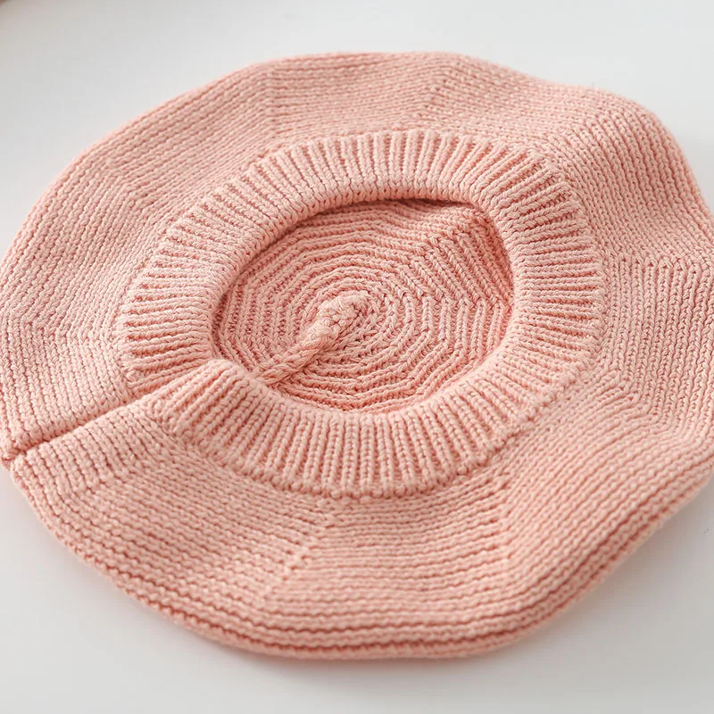 Cotton Kids Beret Cap for Newborn Girls