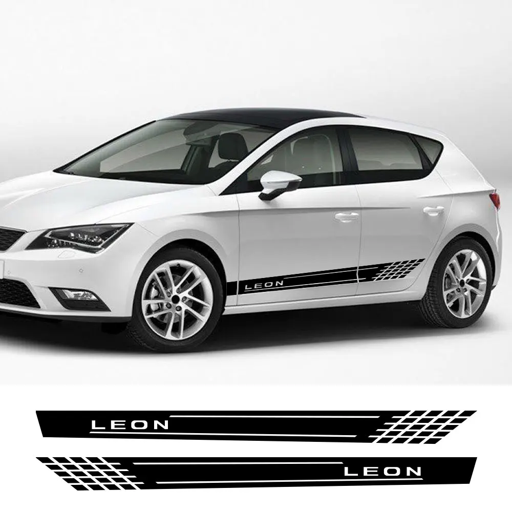 Car Door Side Stickers For Seat Leon MK1 MK2 MK3 5F FR Graphics Skirt  Stripes Kit Vinyl Auto Decor Decals Tuning Accessories