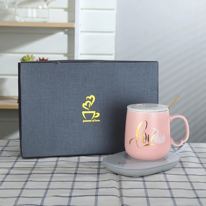 6. Gift set Термостатическая чашка 55 градусов креативная изоляционная керамическая чашка с подогревом теплая чашка практичный подарок чашка для воды кофейная кружка дорожная кружка - Цвет: 6. Gift set