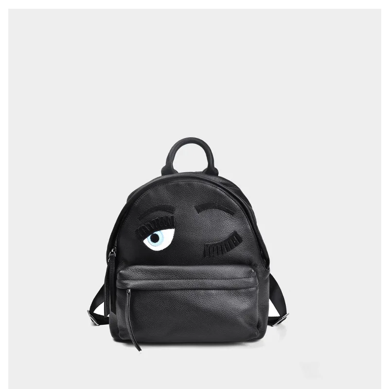 

Europe And America Fashion Blink Backpack WOMEN'S Leather Bags 2019 New Style Travel Bag Large Capacity Cool Pattern Backpack