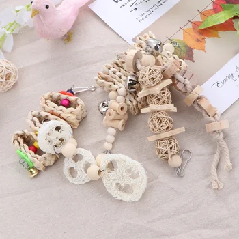

7pcs Toys Unstained Primary Color Combinative Funny Artificial Healthy Toy Bauble Plaything for Birds Parrots