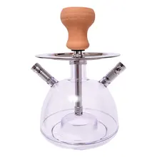 Готовый двойной кальянная трубка набор акриловый кальян Narguile Nargile светодиодный светильник KTV