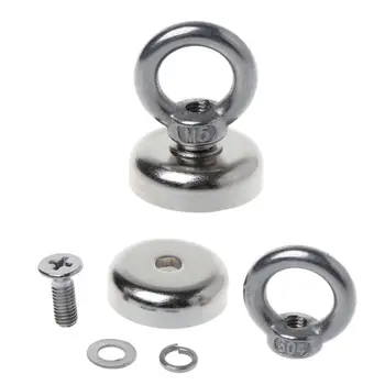 

Powerful Round Neodymium Magnet Hook Metal Detector Strong Sea Fishing Hunting R9UC