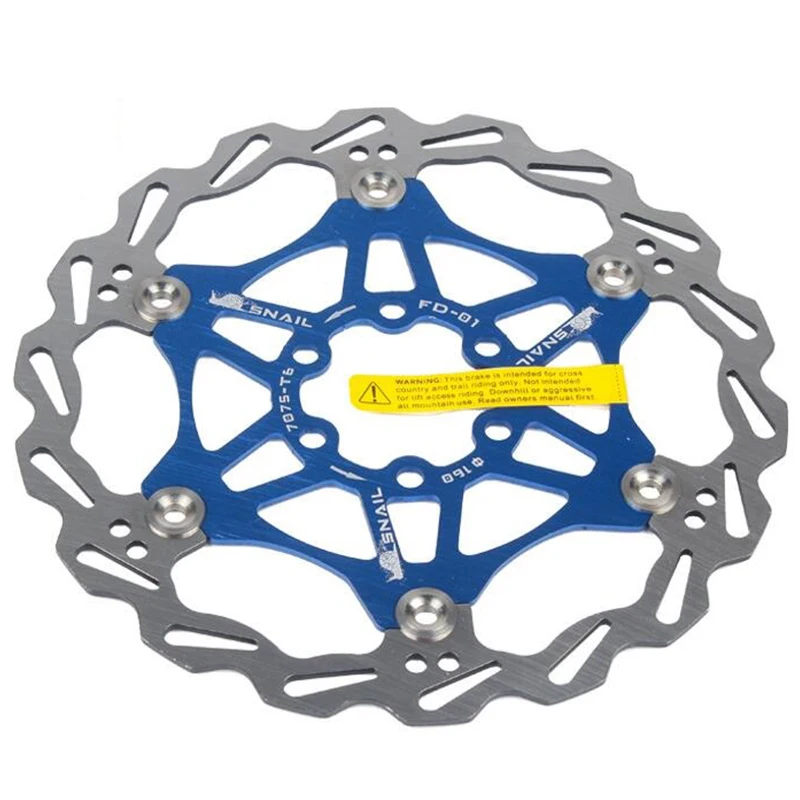 Высокое Качество Велосипедный Дисковый Тормоз MTB DH тормозной поплавок плавающие дисковые роторы 180 мм гидравлические тормозные колодки поплавок роторы запчасти для велосипеда - Цвет: Синий