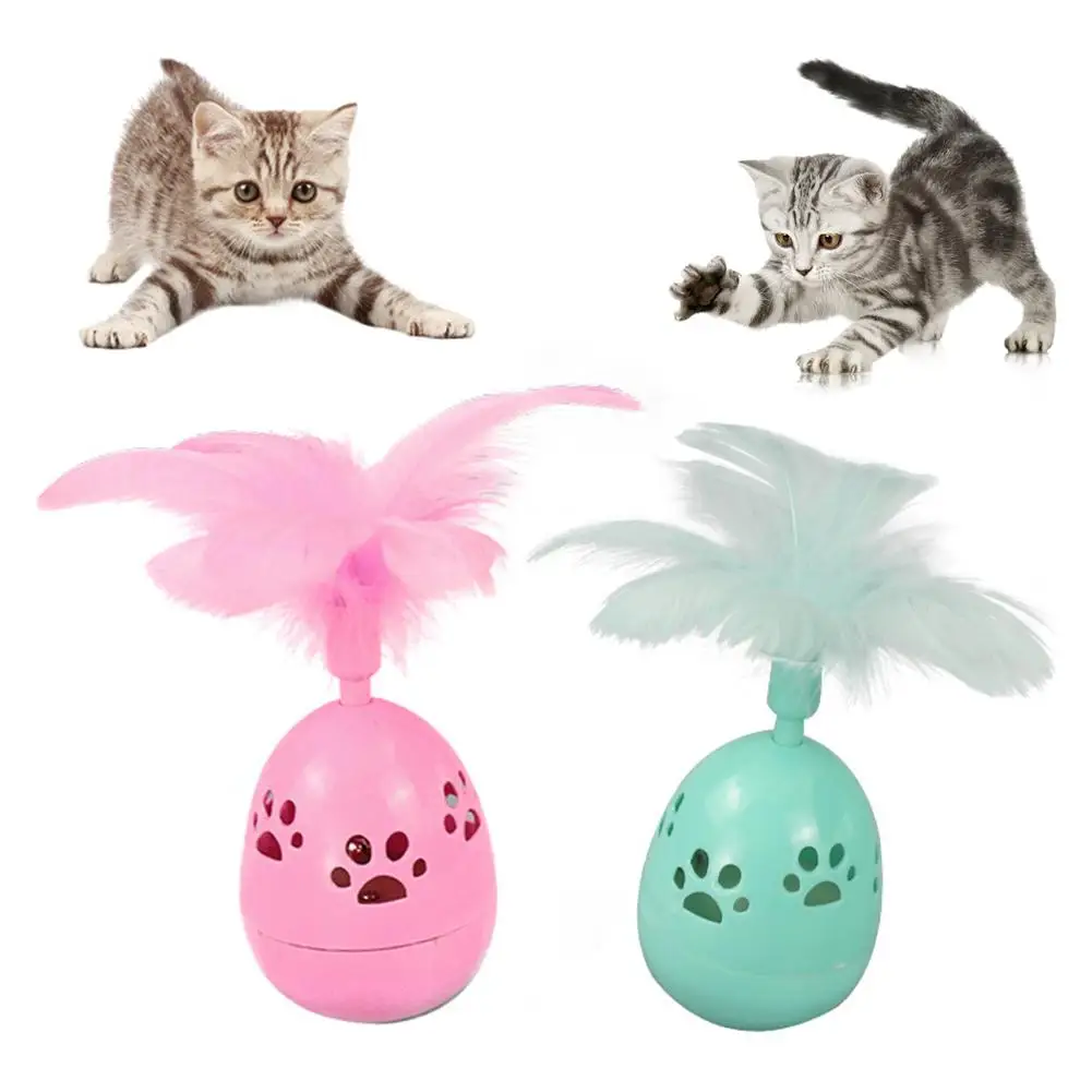 Pet Cats Колокольчик для котенка перо стакан молярная укуса устойчивая интерактивная игрушка