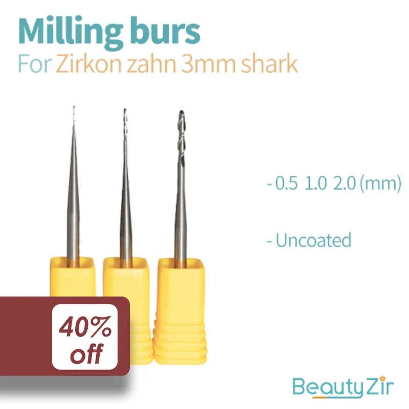 3 шт. zirkon zahn cad cam M5/M3 мм фрезерный станок без покрытия/Алмазное покрытие Burs