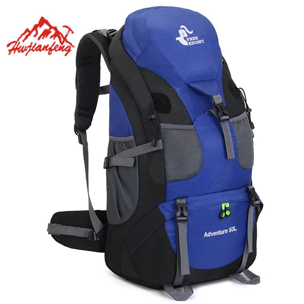 

50L Outdoor Hiking Backpacks Waterproof Large Capacity Climbing Sport Bag for Mountaineering Bag Camping Backpack Rucksack 0396