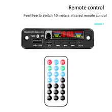 Kolorowy ekran 5 V MP3 WMA WAV płyta dekodera TWS Bluetooth 5.0 bezprzewodowy moduł Audio USB AUX TF Radio FM do akcesoriów samochodowych