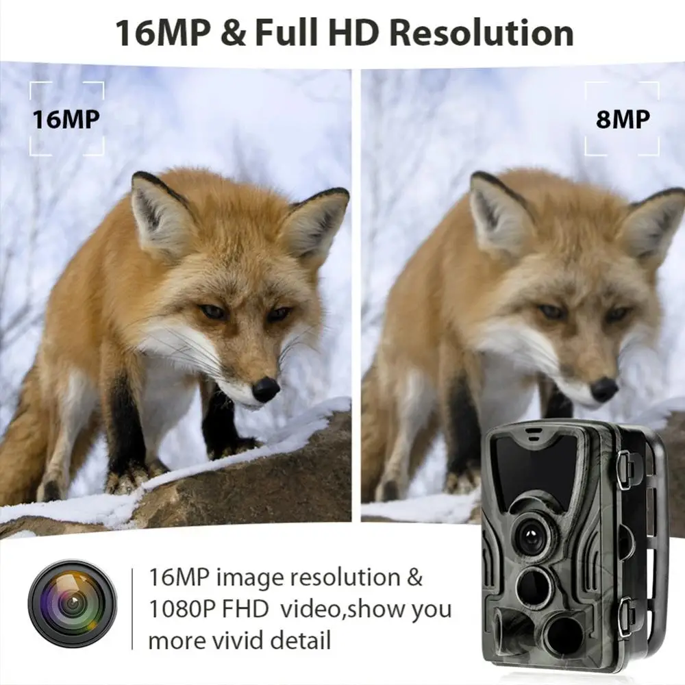  Suntekcam HC-801A 2019 Newest Hunting Camera 16MP 32GB Trail Camera IP65 Photo Traps 0.3s Trigger T