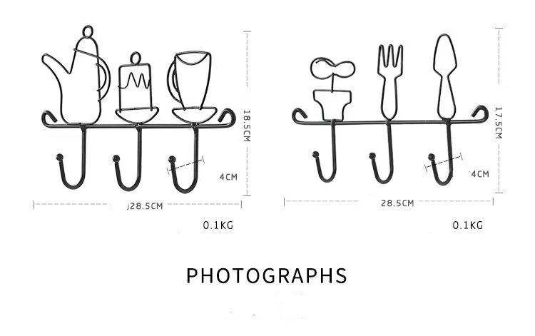 Настенные полки Крючки для подвешивания железные настенные крючки креативный магазин одежды Ванная комната Кухня КРЮЧОК настенная вешалка для пальто