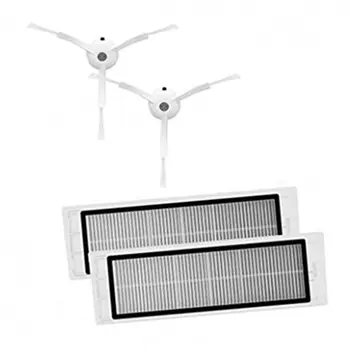 

4 Pieces Suitable for Xiaomi Robot Vacuum Cleaner Replacement Parts Spare Framed Kits HEPA Filters & Side Brushes