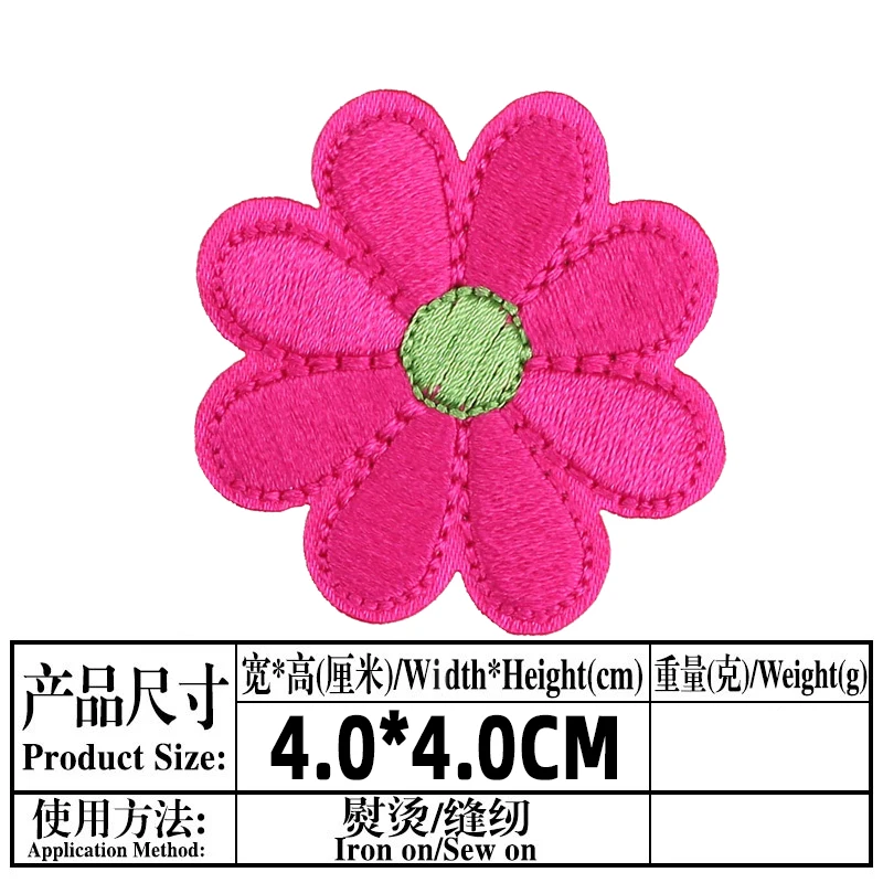 Flower Embroidered Patches for Clothing Thermoadhesive Badges Patch Thermal Stickers for Fabric Clothes Appliques Decoration