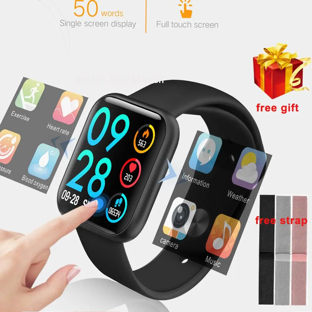 P80 Смарт-часы для женщин IP68 Водонепроницаемый Полный сенсорный экран smartwatch монитор сердечного ритма фитнес-браслет мужские smartwatch vs B57