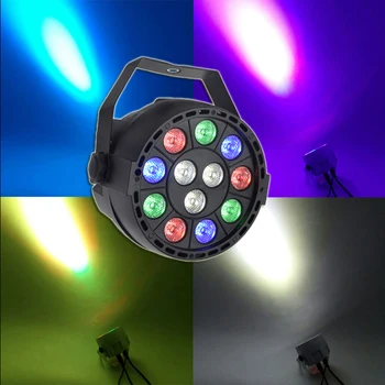 

Mini Led Flat Par 12x1W RGBW DJ Party Club Disco DMX 512 Stage Par Light