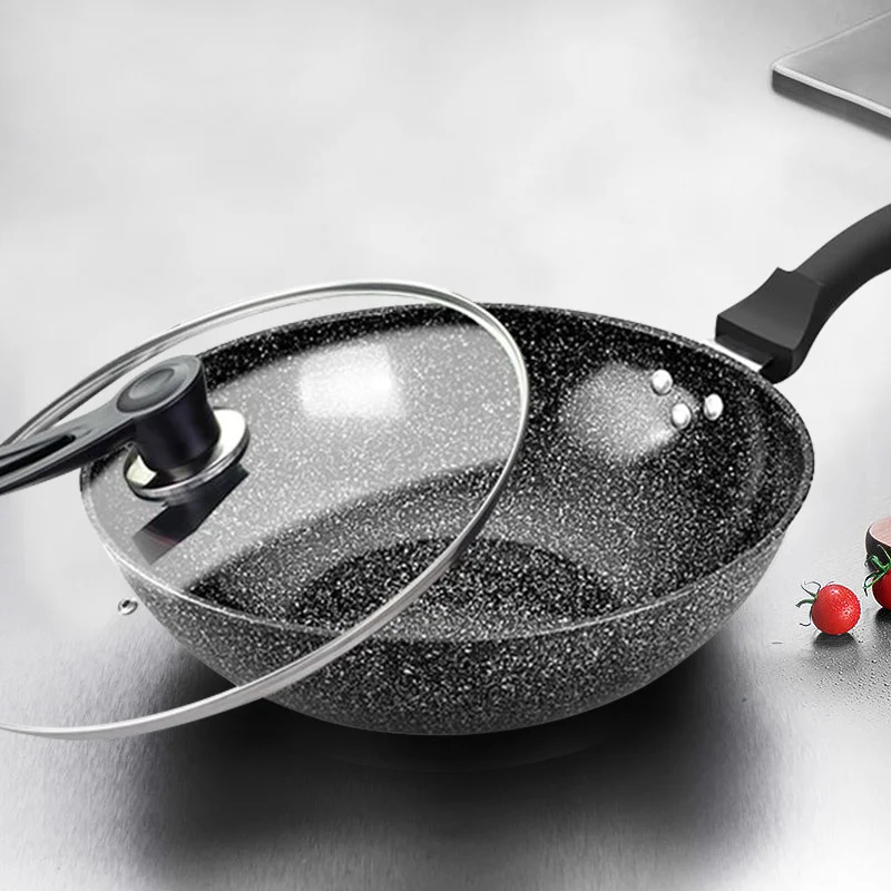 Сковорода Maifan Stone Wok антипригарная сковорода без дыма индукционная плита газовая