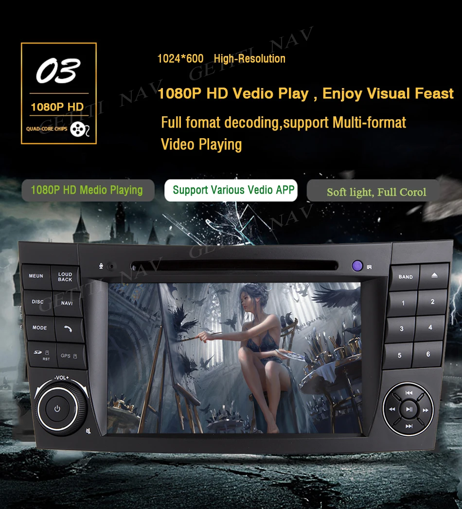 Clearance DSP IPS 4G 64G Android 9.0 2 din car DVD player For Mercedes Benz E-class W211 E200 E220 E300 E350 E240 E270 E280 CLS CLASS W219 4