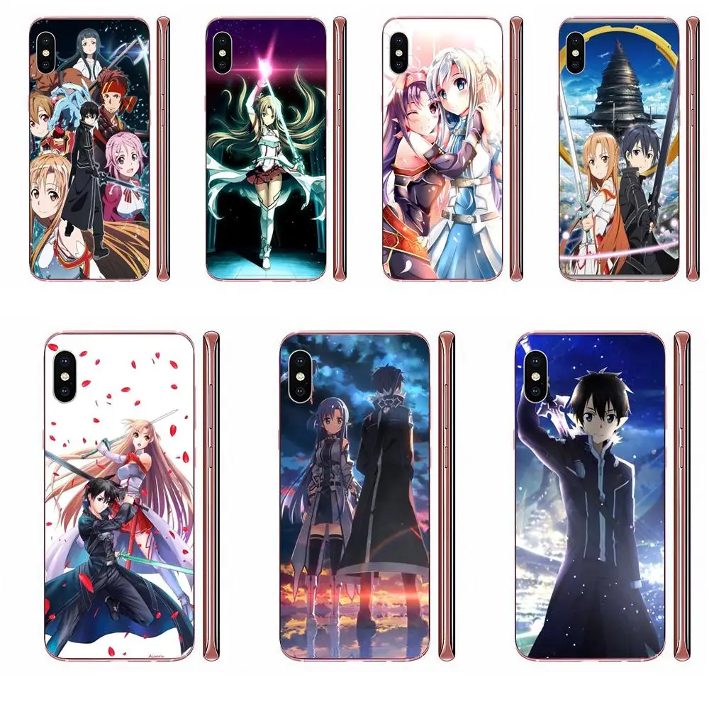 Soft TPU Coque Japanes Anime Sword Art Online For Samsung Galaxy J8 J7 J6 J5 J4 J3 J2 prime pro core 2018 2017 2016 2015 | Мобильные