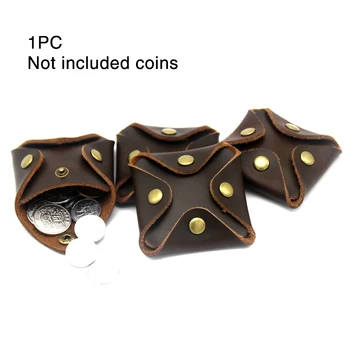 

Men Coin Purse Artificial Leather Mini Handbag Buckle Vintage Fashion Casual Durable Gift Pockets Solid Portable