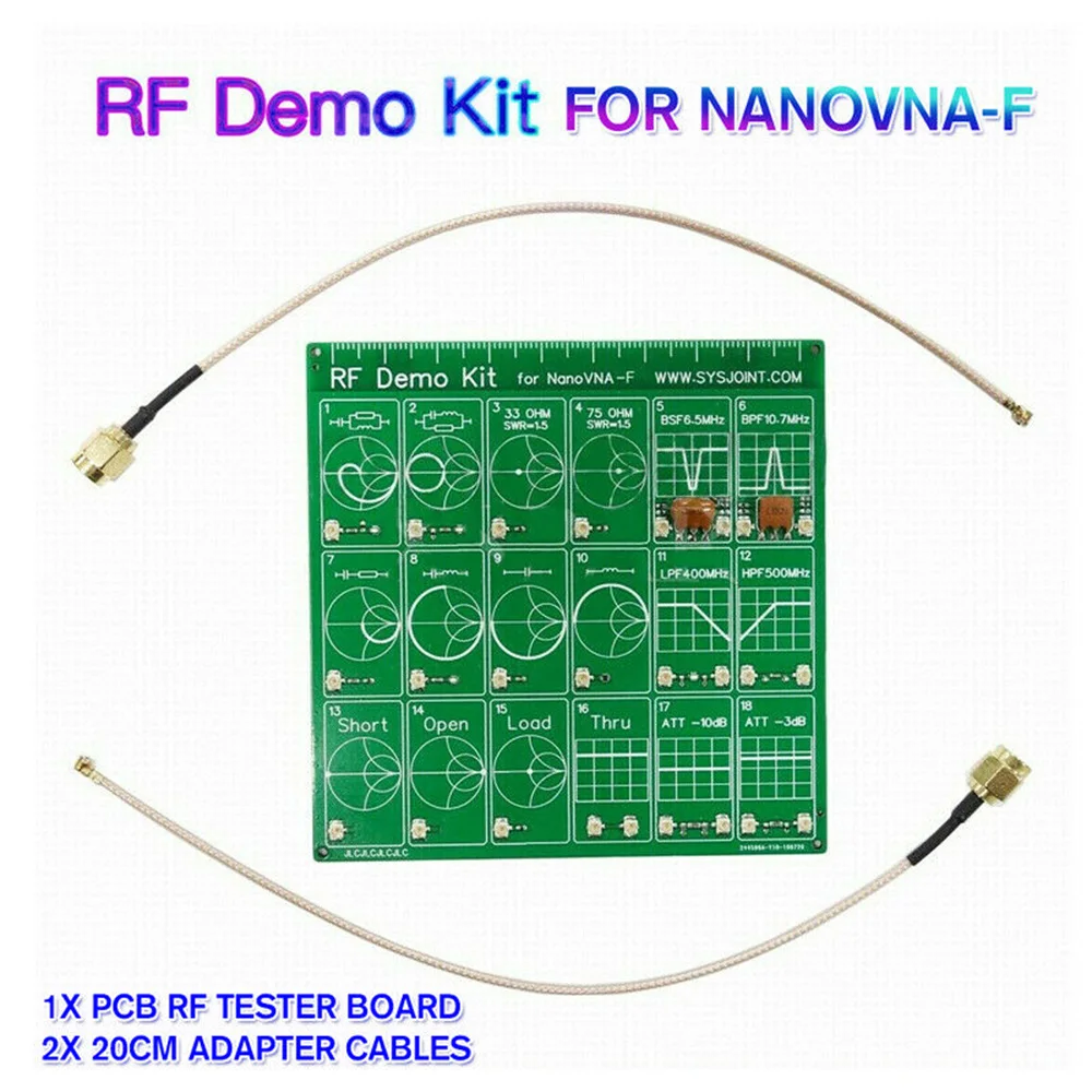 RF Demo Kit Radio Frequency Test PCB Board Filter Attenuator for VNA-F NanoVNA Vector Network Analyzer Learner Tool