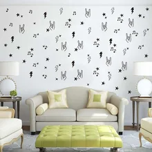 YY008 гостиная спальня детская комната детская музыка рок-н-ролл персонализированные и креативные Съемные Виниловые наклейки на стену