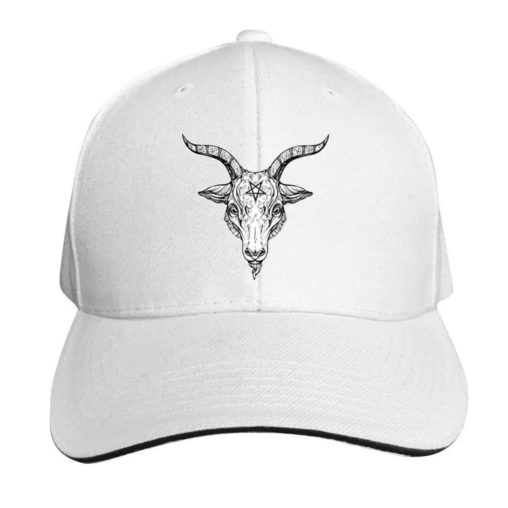 Пятиконечная Оловянная бейсболка с изображением Сатанинского козла, бейсболка с регулируемой головкой, винтажная сэндвич-шляпа