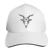 Пятиконечная Оловянная бейсболка с изображением Сатанинского козла, бейсболка с регулируемой головкой, винтажная сэндвич-шляпа