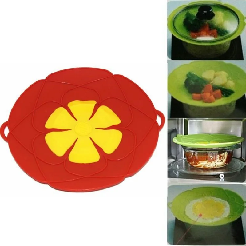 Силиконовая крышка для разлива крышки для приготовления пищи инструменты для приготовления цветов сковорода кухонная посуда гаджеты кухонный горшок аксессуары для кухни