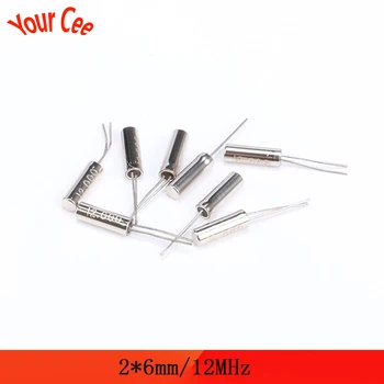

10pcs/lot 12MHz 12.000 MHZ Frequency Resonator Oscillator Quartz Crystal Cylender 2*6mm 2x6mm 12m 2mm*6mm 2mmx6mm