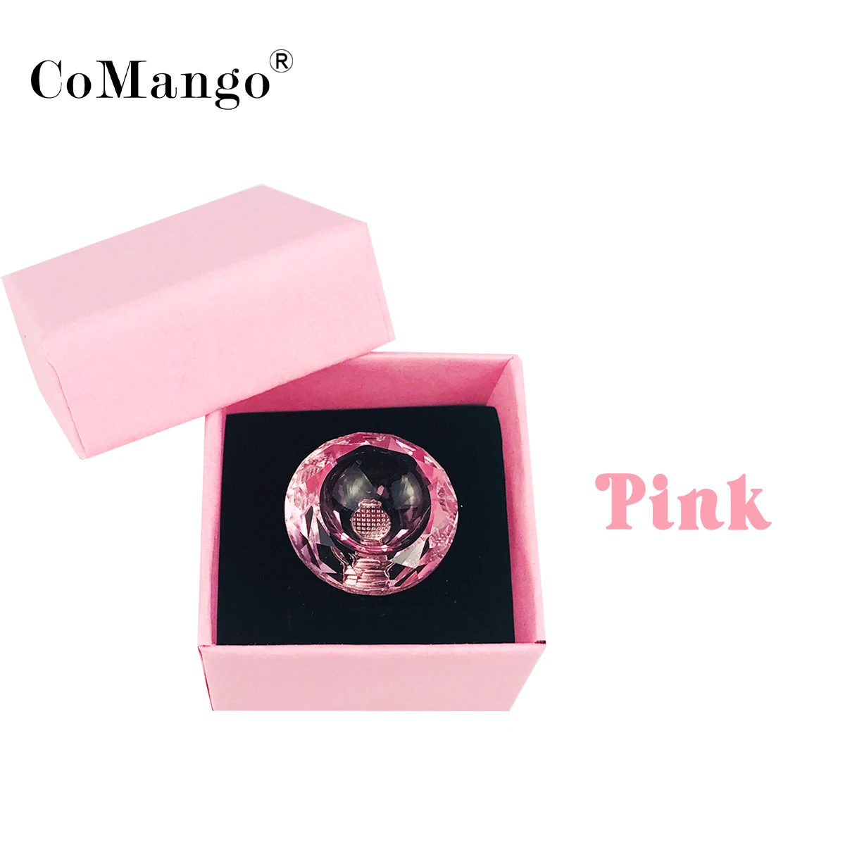 CoMango 속눈썹 조정 가능한 접착제 반지 크리스탈 손가락 반지 접착제 속눈썹 확장 팔레트 홀더 메이크업 도구