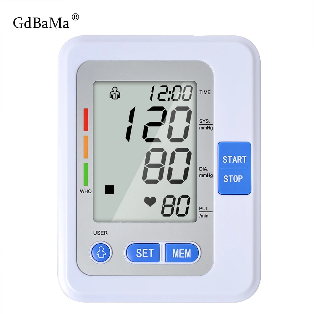 

New Portable Digital Blood Pressure Meter Blood Pressure Monitor Upper Arm Tonometer Sphygmomanometer Tensiometro With Voice