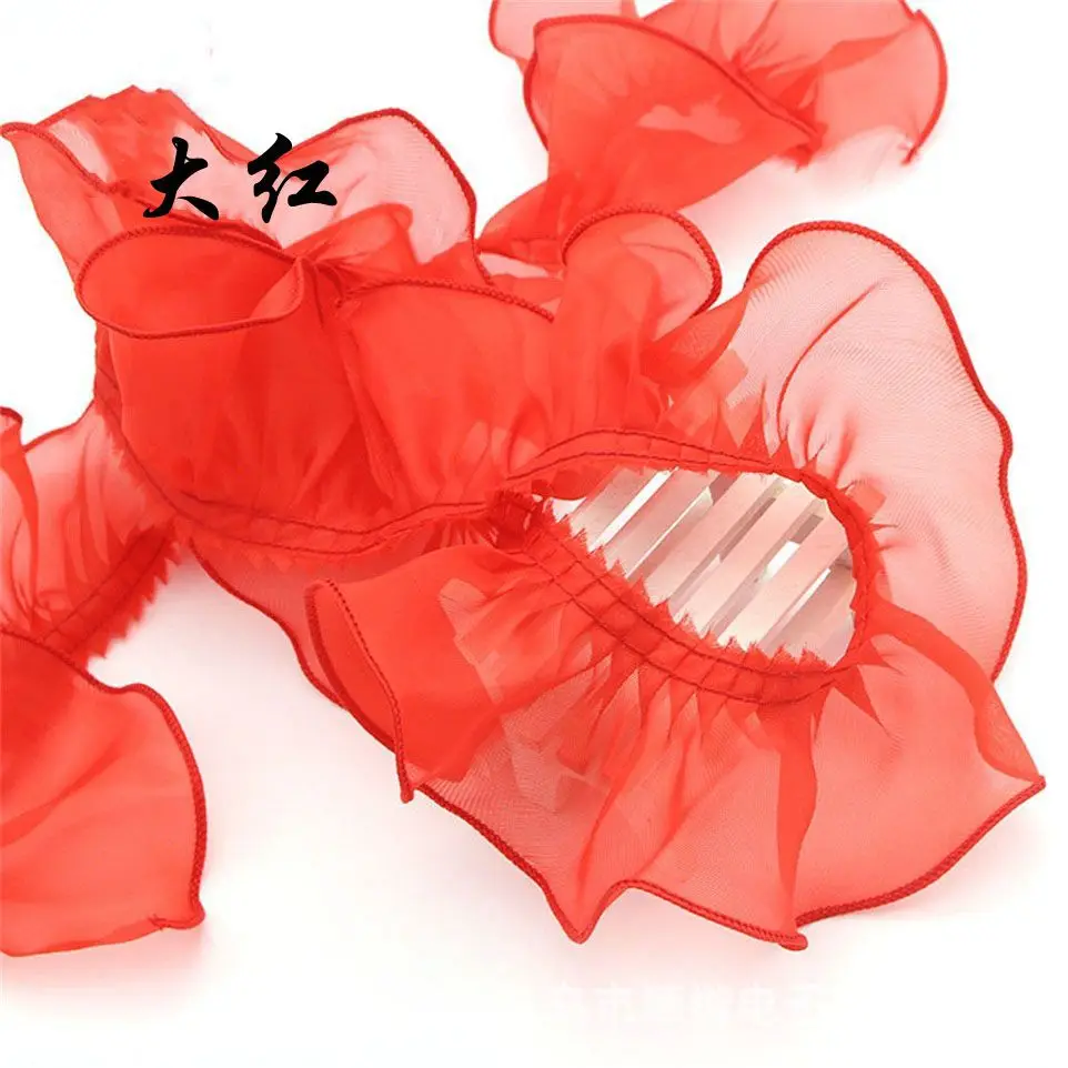 pleat organza red