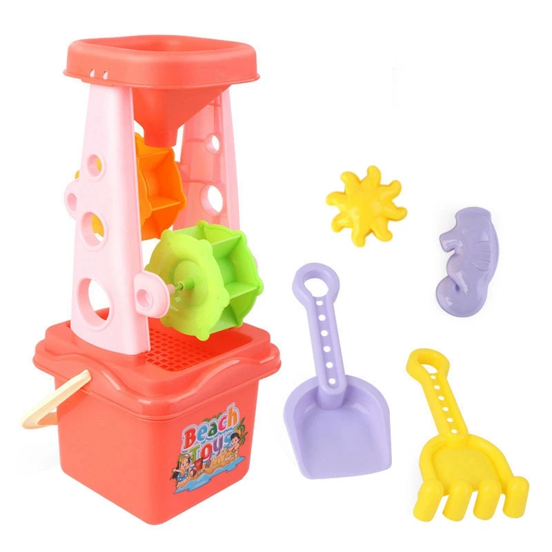 fun little toys kids beach sand toys set sand water wheel beach molds