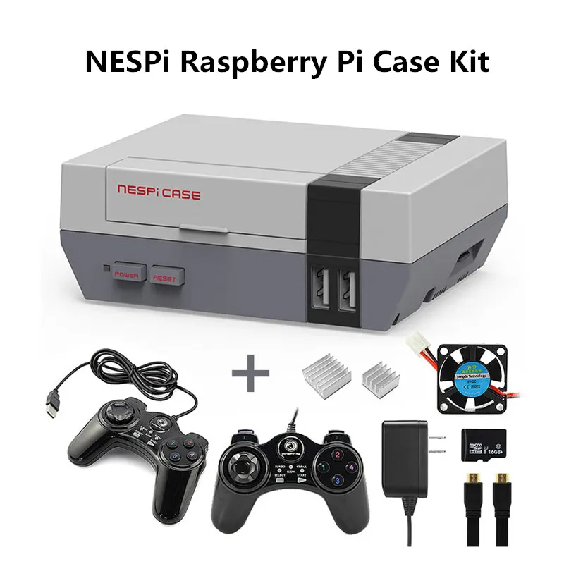  Raspberry Pi Protection Case 7 In 1 NESPi for Raspberry Pi 3B+ DIY Kit Gaming Controller Cooling Fa