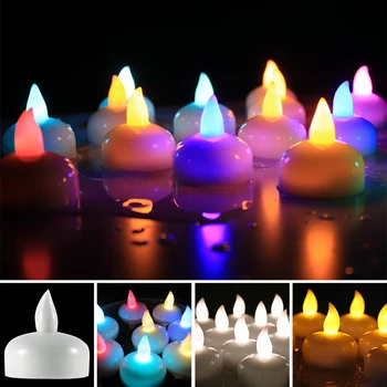 

Candles Light Candles Lamp LED Tealight Romantic Votive Creative Water Sensor Battery Colorful Best Gift Flickering