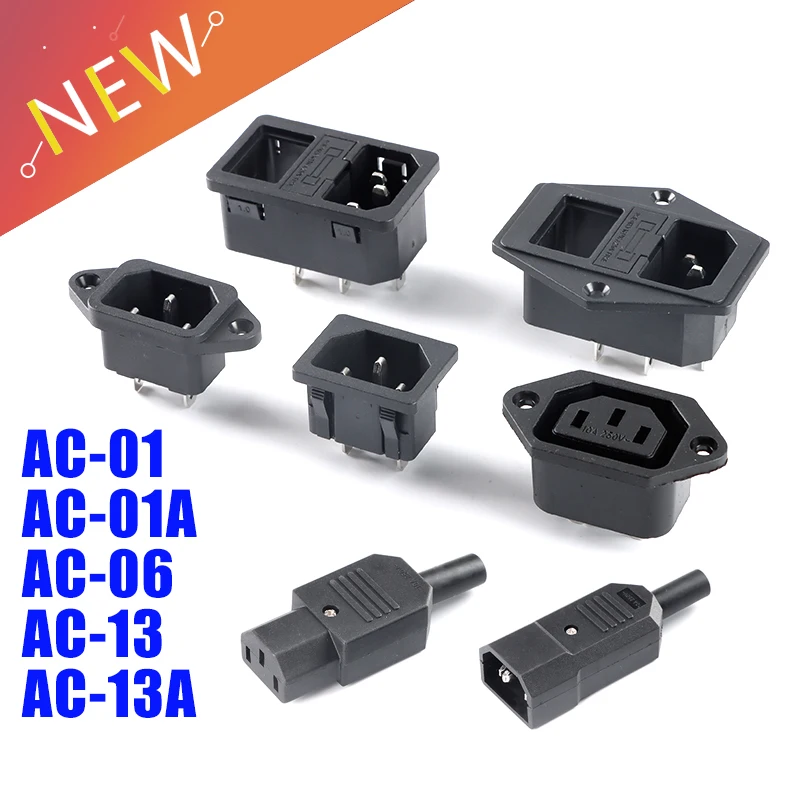 CE IEC320 C13 C14 AC Power แผงซ็อกเก็ต UPS PDU ที่แนะนำสายไฟปลั๊กไฟฟ้าแบตเตอรี่ Receptacle Docking Outlet 10A 250V AC-01 1