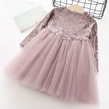 

Girls Clothing 2020 Autumn Winter New Sweet Long Sleeved Princess Dress Christmas Dress Little Girl Clothes