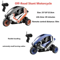 1:8 RC Motorcycles 2.4G  Balanced Stunt Toy Car 15H/KM High Speed Motorbike Model Kit Stunt Car Toys For Boys Gift 1