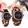 BOBO BIRD Couple Watch New Design Luxury Brand Wood Timepieces Week Date Display Quartz Watches for Men Women Great Gift OEM ► Photo 1/6