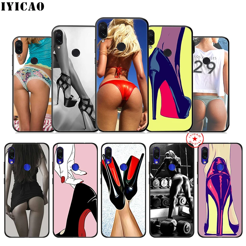 IYICAO Sexy Ass High Heels Soft Case for Xiaomi Redmi K20 8A 7A 7 6 6A 5A 5 Plus 4X 4A Go Pro TPU |