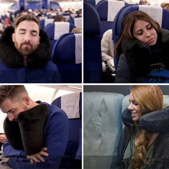 

H-shaped Hat Inflatable Travel Pillow Folding Portable Nap Neck Pillow Car Seat Office Plane Sleeping Cushion Pillow for Adults