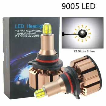 

2pcs 9005 High Power LED Bulbs -40- + 80 ° C DC 9-32V A380 Aluminum Radiator
