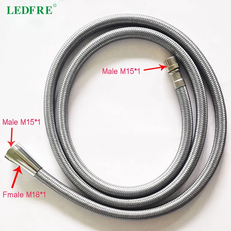 LEDFRE F18 * 1xM15*1 серый нейлоновый проводной кухонный смеситель Выдвижной Нейлоновый
