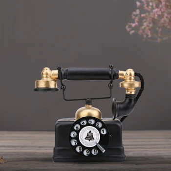 

Vintage Retro Antique Phone Wired Corded Landline Telephone Home Desk Decor Ornament Home Furnishing telefonos vintage telephone