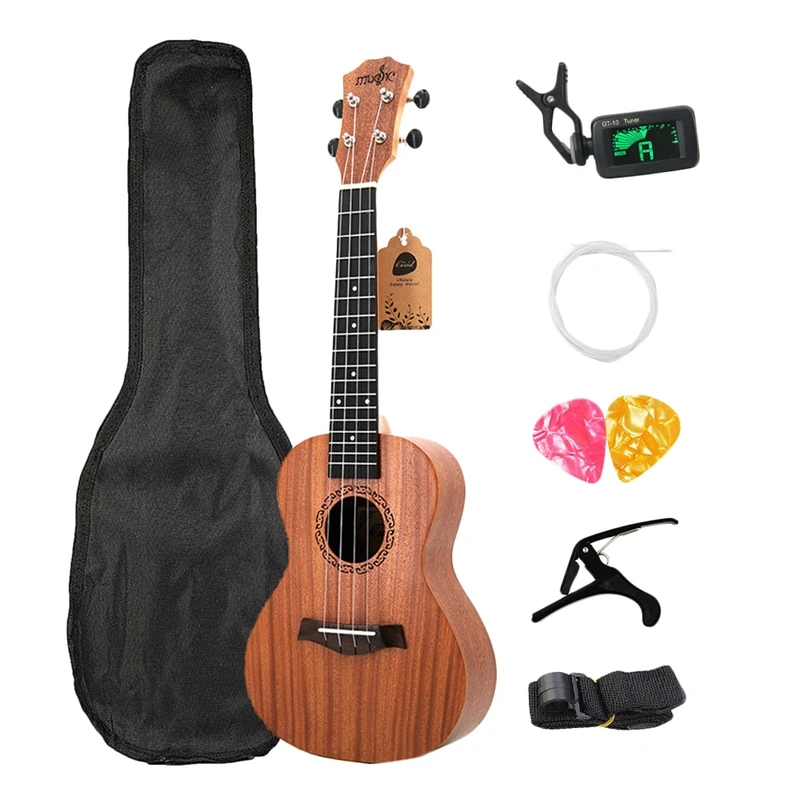 Sopraan Ukulele Kits 21 Inch Rosewood 4 Strings Hawaiian Mini Gitaar Met Tas Tuner Capo Band Stings Picksmusical Instrumenten F Sopraan Ukulele Kits 21 Inch Rosewood 4 Strings Hawaiian Mini Gitaar Met Tas Tuner Capo Band Stings Picksmusical Instrumenten F