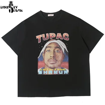 

Lindsey Seader 2020 Rapper 2pac Print T-Shirts Harajuku Hiphop Streetwear Tee Men Casual Short Sleeve Tshirts Summer Fashion Top